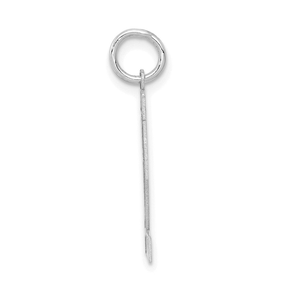 14K Weißgold Medium Satin Zahl 22 Charm