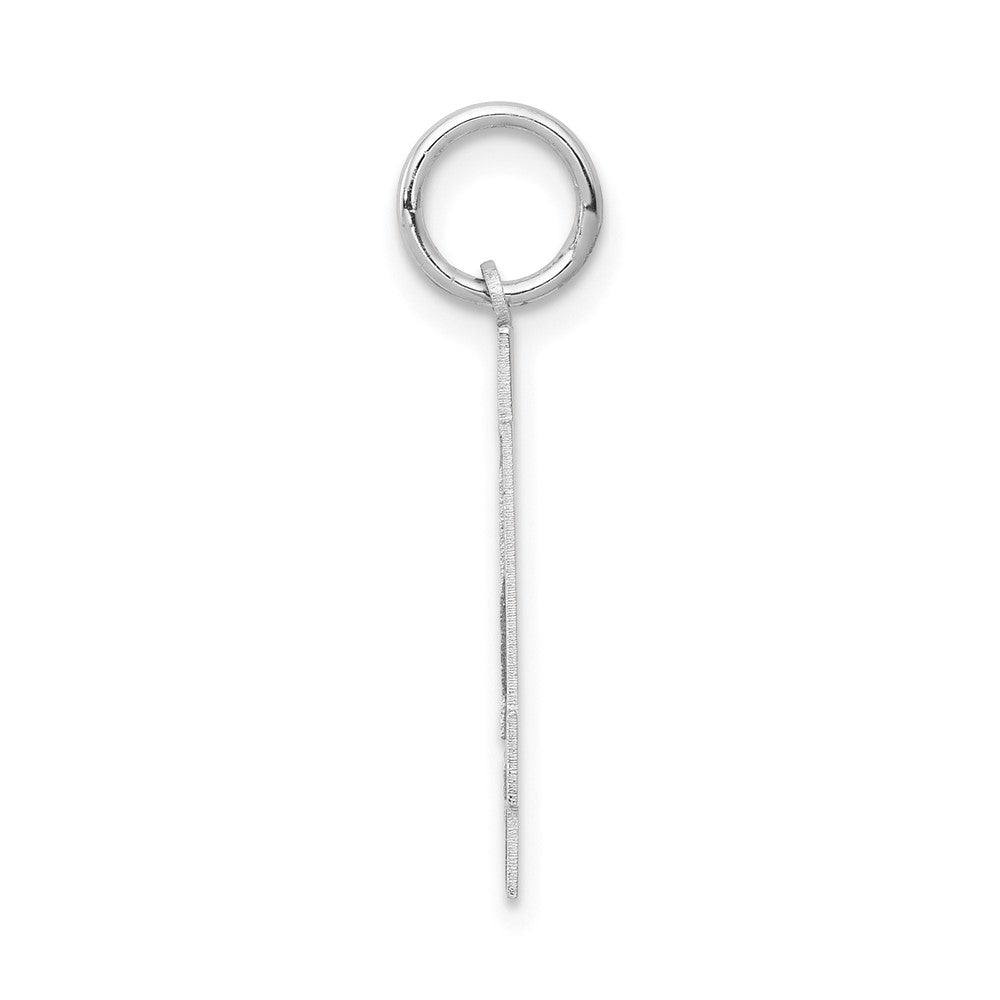 14K Weißgold Medium Satin Zahl 34 Charm