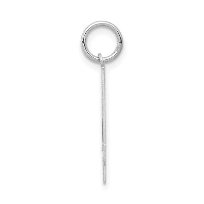 14K Weißgold Medium Satin Zahl 34 Charm