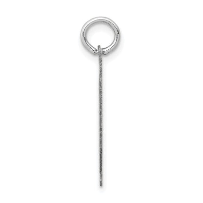 14K Weißgold Charm „Zahl 40" mit mittlerer satinierter Oberfläche