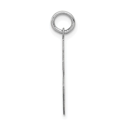 14K Weißgold Charm „Zahl 56" mittelgroß, satiniert