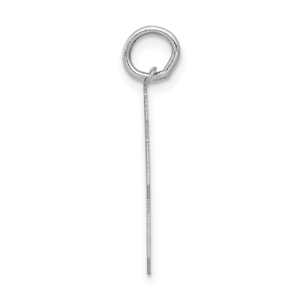 14K Weißgold Medium Satin Zahl 63 Charm