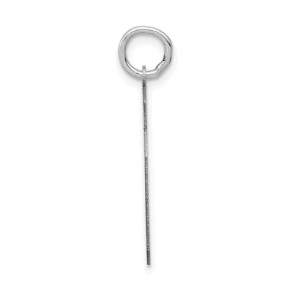 14K Weißgold Medium Satin Zahl 80 Charm