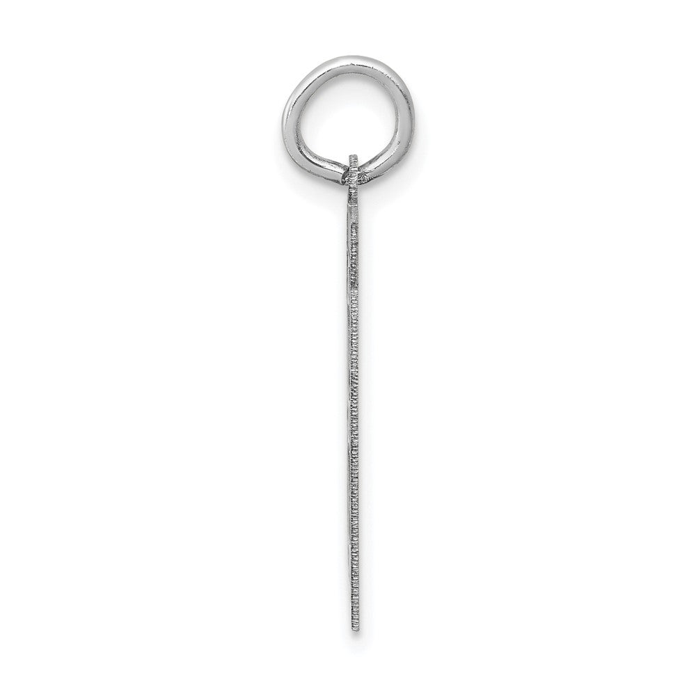 14K Weißgold Medium Satin-Charm „Zahl 81“