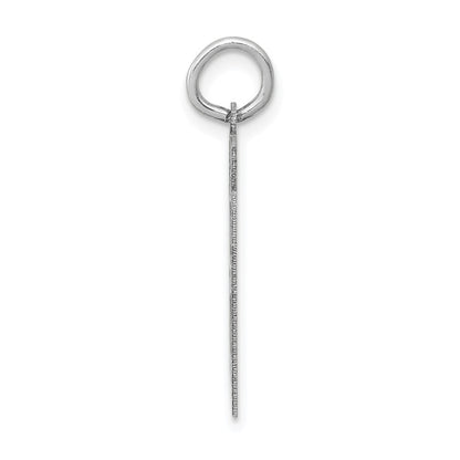 14K Weißgold Medium Satin-Charm „Zahl 81“