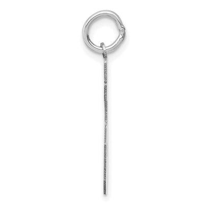 14K Weißgold Charm „Zahl 85“, mittelgroß, satiniert
