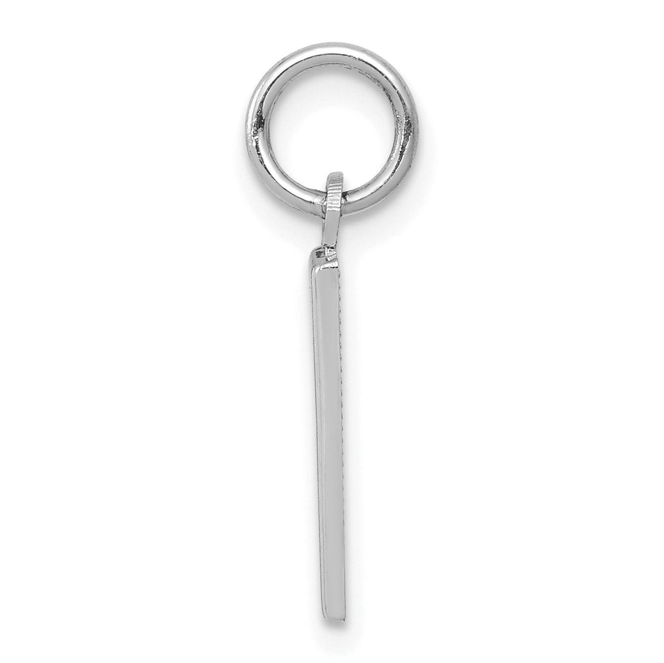 14K Weißgold 14kw Klein Poliert Zahl 1 Charm