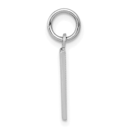 14K Weißgold 14kw Klein Poliert Zahl 1 Charm