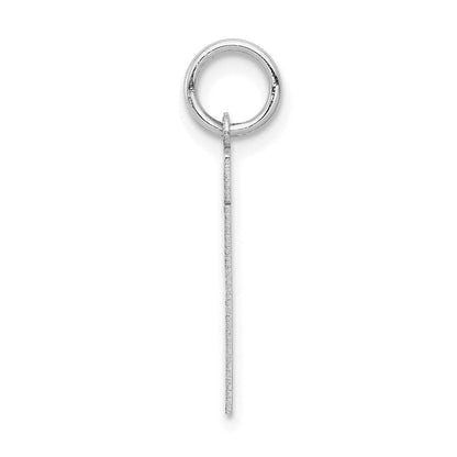 14K Weißgold kleiner satinierter Charm „Zahl 21“