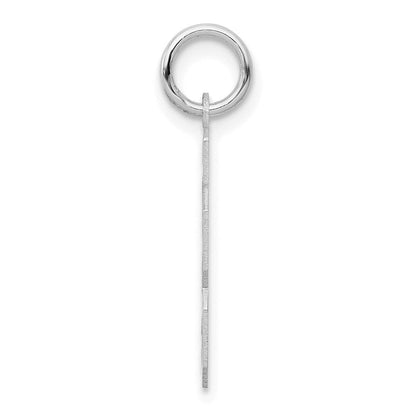 14K Weißgold kleiner satinierter Charm Zahl 23