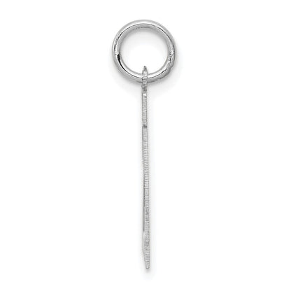 14K Weißgold Kleiner Satin-Charm Nummer 24