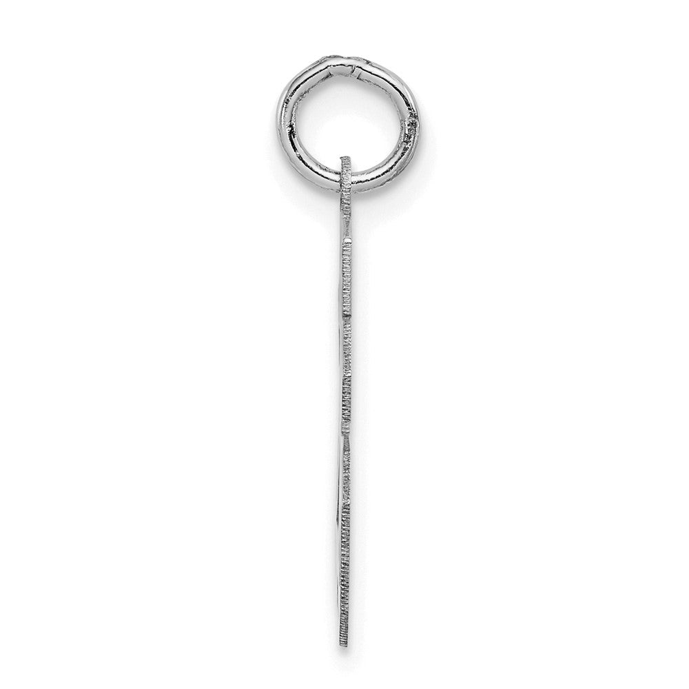 14K Weißgold kleiner satinierter Charm „Zahl 26“