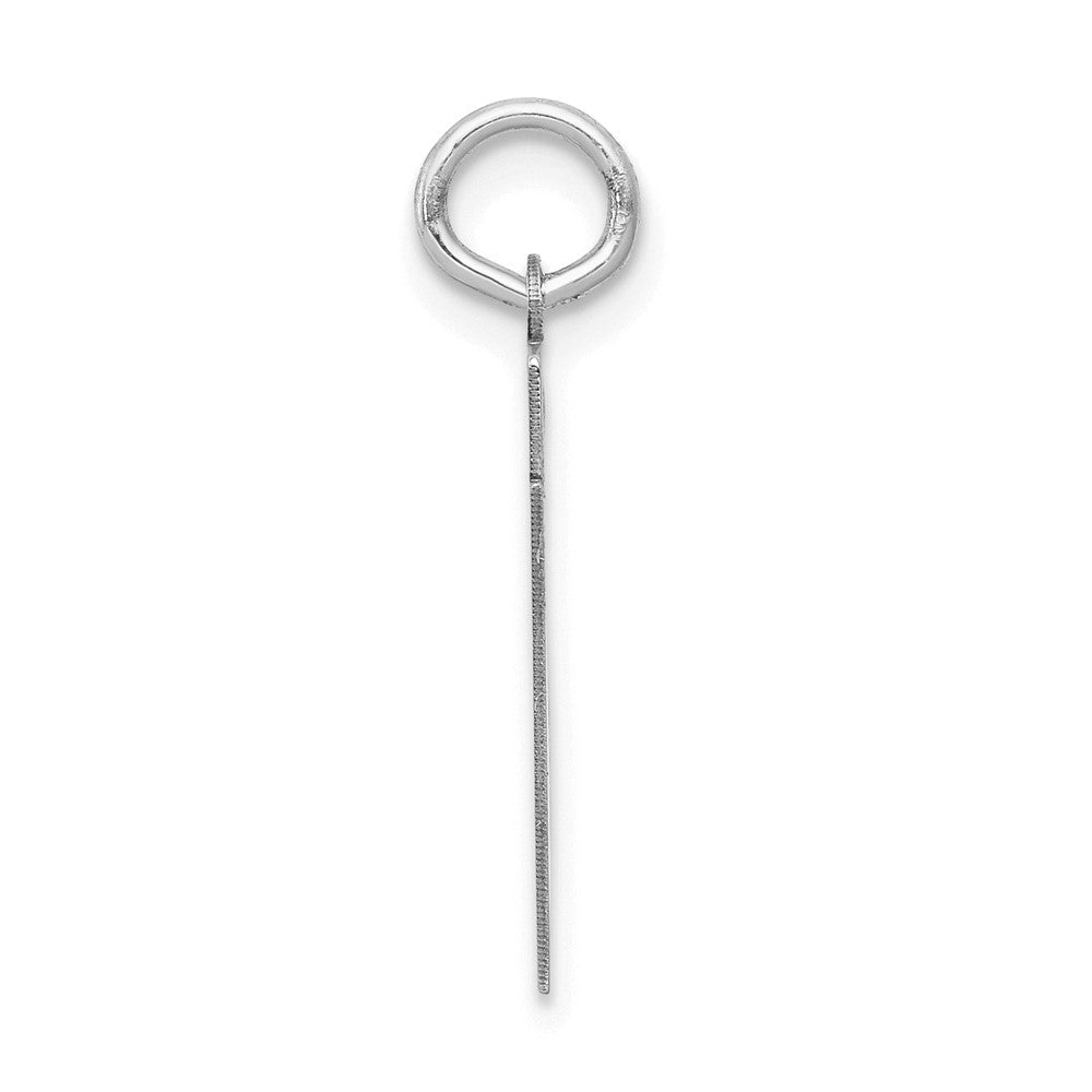 14K Weißgold kleiner satinierter Charm „Zahl 31“