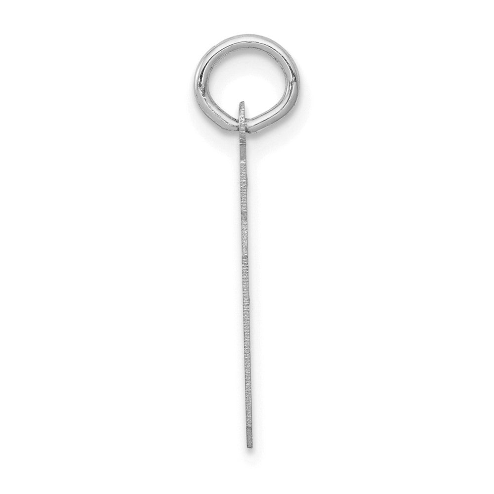 14K Weißgold kleiner Charm „Zahl 39" satiniert