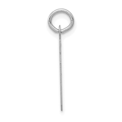 14K Weißgold kleiner Charm „Zahl 39" satiniert