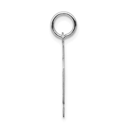 14K Weißgold kleiner Satin-Charm Zahl 42