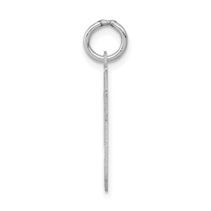 14K Weißgold Kleiner Charm mit Satinfinish „Zahl 59“