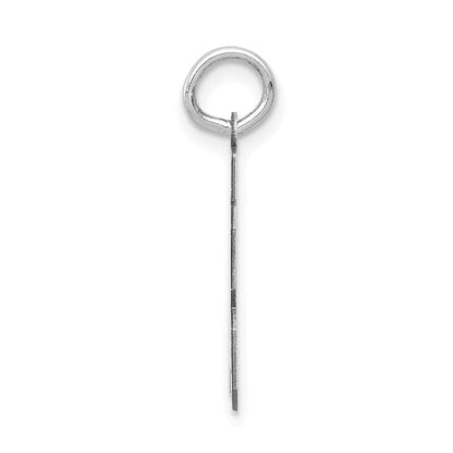 14K Weißgold Kleiner Satin-Anhänger Zahl 83 Charm