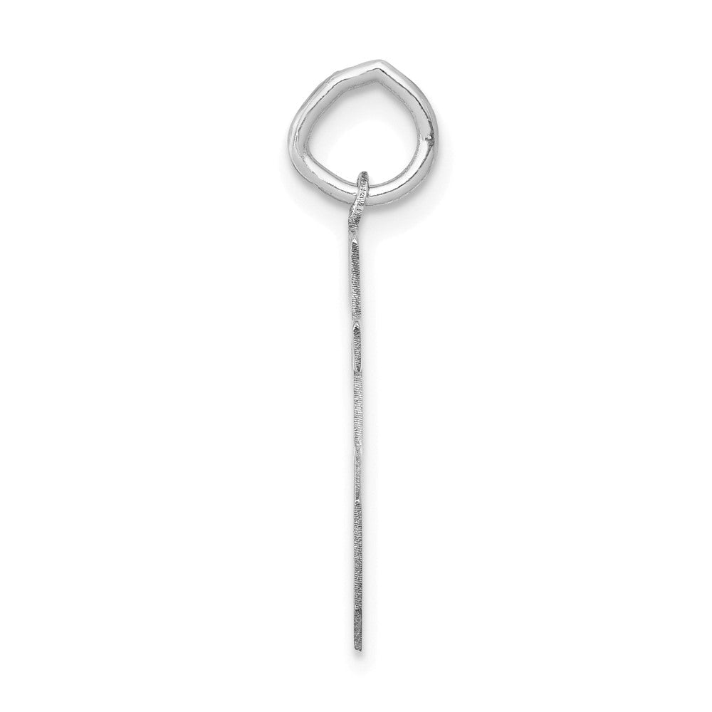 14K Weißgold kleiner satinierter Charm „Zahl 85“
