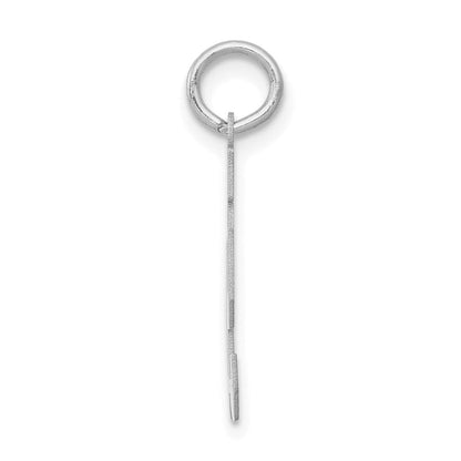 14K Weißgold kleiner Charm mit Satinfinish „Zahl 91“