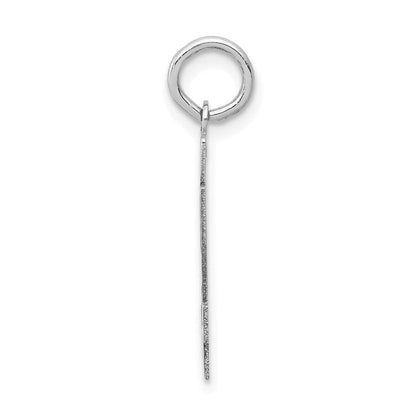 14K Weißgold Kleiner Satin-Zahlen-Charm „94“