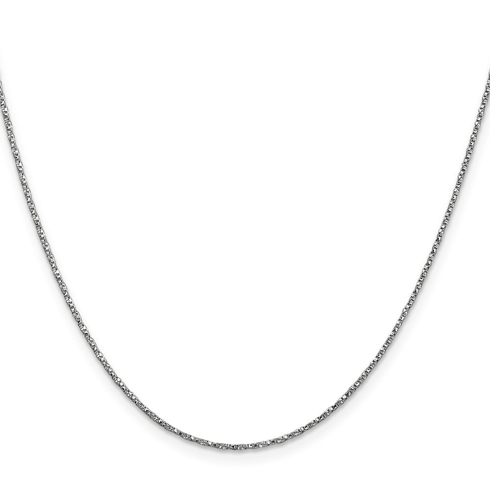 14K Weißgold 18 Zoll.95mm Gedreht Venezianer mit Karabinerverschluss Halskette
