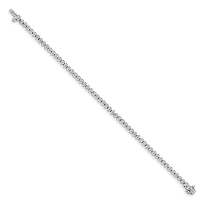 14K Weißgold Komplett 1 Karat Rund A Diamant 4 Krappen 7 Zoll Tennis Armband