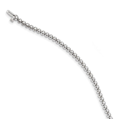 14K Weißgold Komplett 1 Karat Rund A Diamant 4 Krappen 7 Zoll Tennis Armband