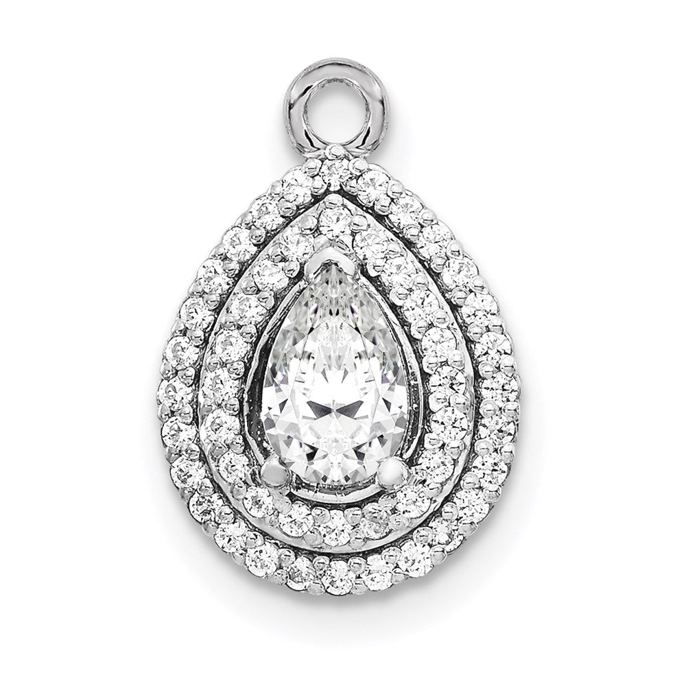 14K Weißgold 14K Weißgold 1.4ct Tropfen Halbfassung Vs Diamant Anhänger