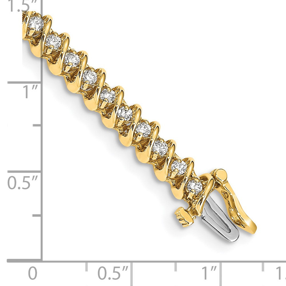 14K Gelbgold 2 Ct. Im Labor Gezüchtet Diamant Vs/si+ G+ Roind Tennis Armband