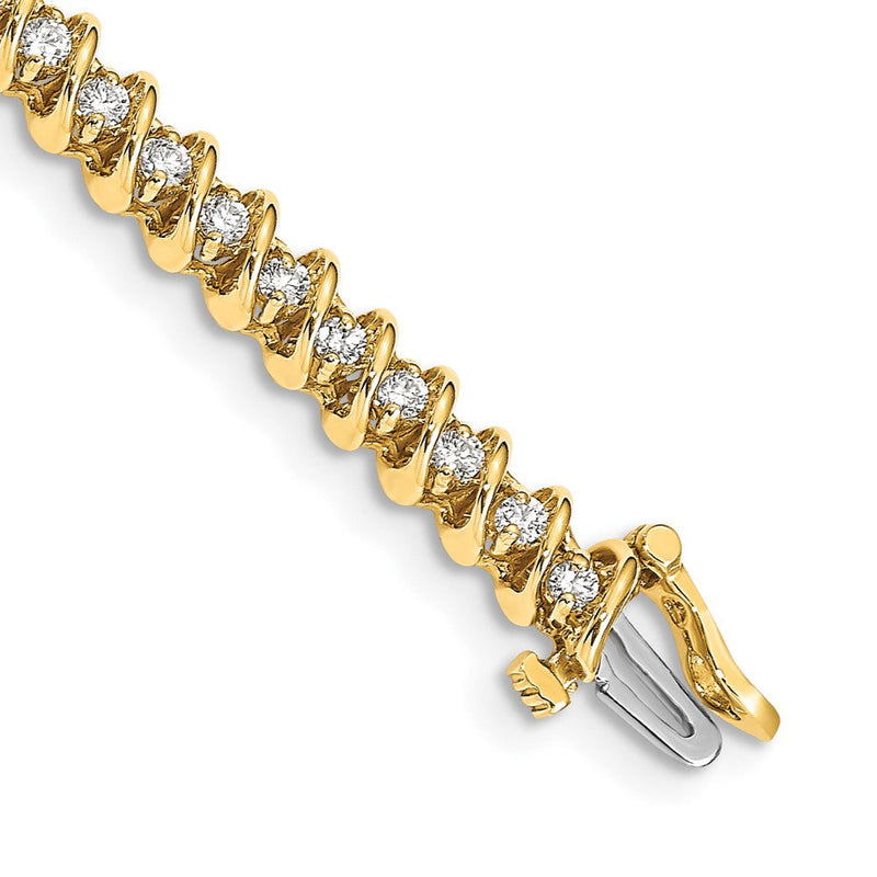 14K Gelbgold 2 Ct. Im Labor Gezüchtet Diamant Vs/si+ G+ Roind Tennis Armband