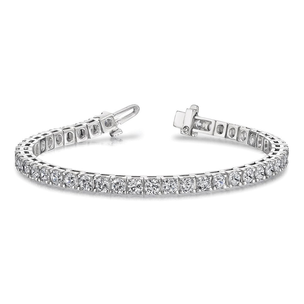 14K Weißgold 14kw Im Labor Gezüchtet Diamant Vs/si Fgh Tennis Armband