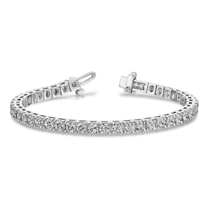 14K Weißgold 14kw Im Labor Gezüchtet Diamant Vs/si Fgh Tennis Armband