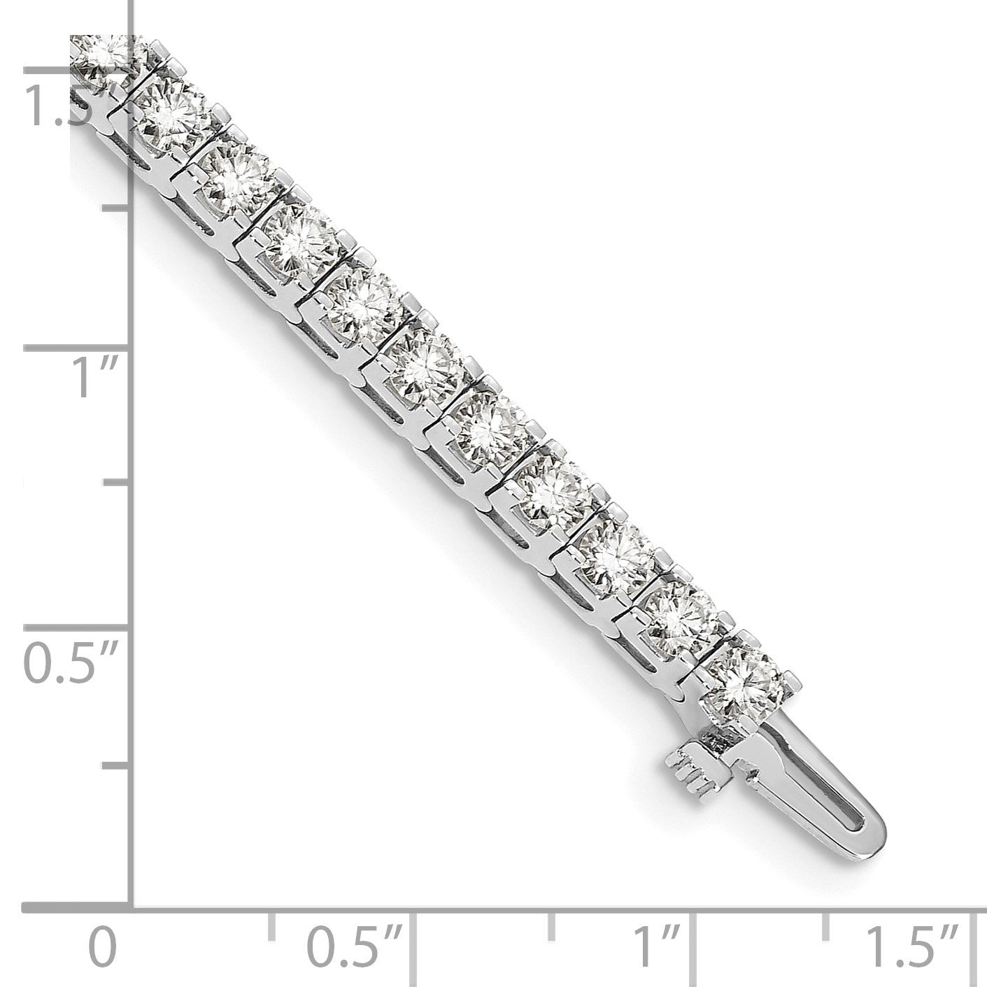 14K Weißgold 14kw Im Labor Gezüchtet Diamant Vs/si Fgh Tennis Armband