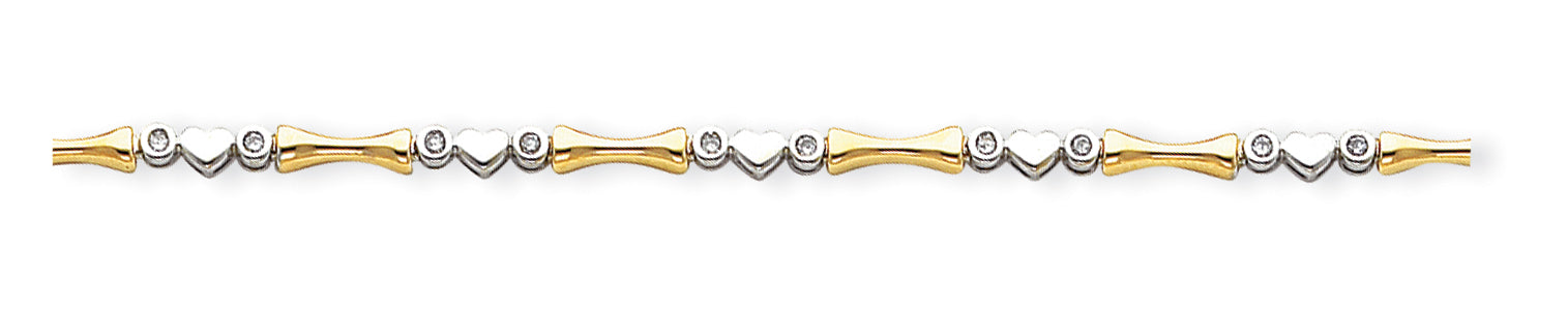 14K Bicolor Diamant Armband