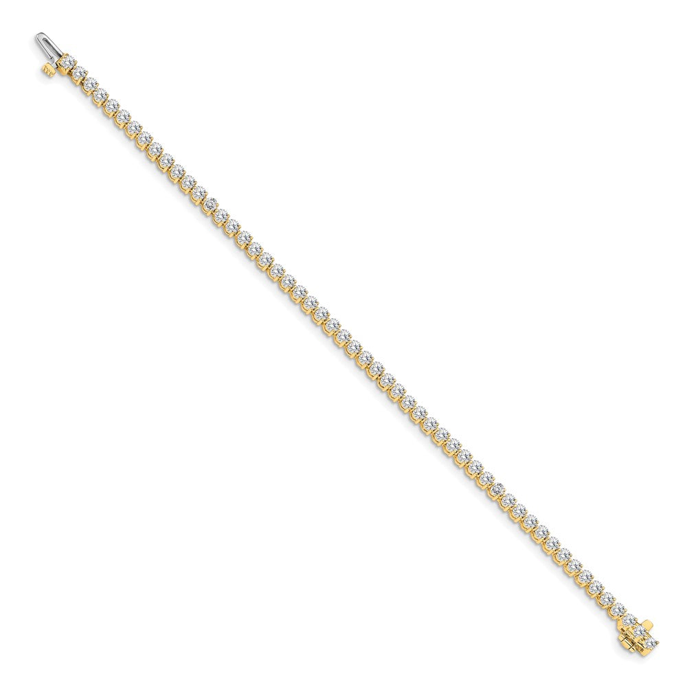 14K Gelbgold True Origin 2 3/8 Karat Im Labor Gezüchtet Diamant Vs D E F Tennis Armband