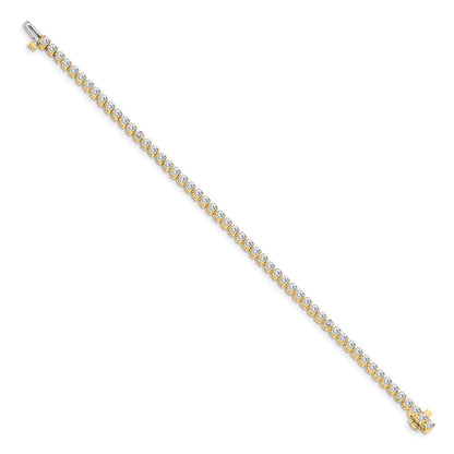 14K Gelbgold True Origin 2 3/8 Karat Im Labor Gezüchtet Diamant Vs D E F Tennis Armband