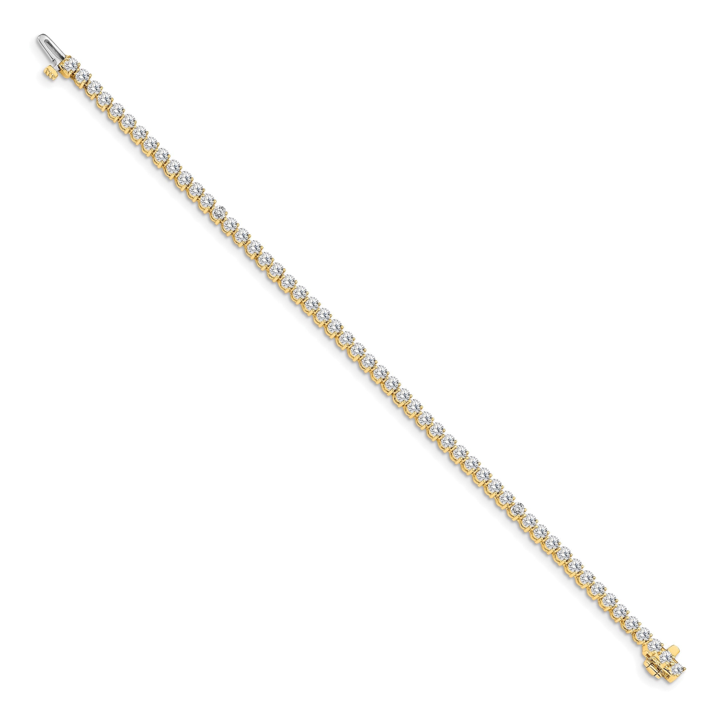 14K Gelbgold True Origin 2 3/8 Karat Im Labor Gezüchtet Diamant Vs D E F Tennis Armband
