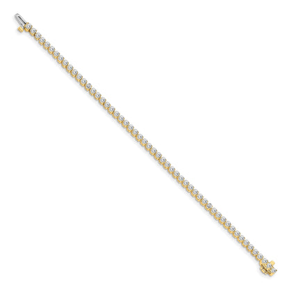 14K Gelbgold True Origin 2 3/8 Karat Im Labor Gezüchtet Diamant Vs D E F Tennis Armband