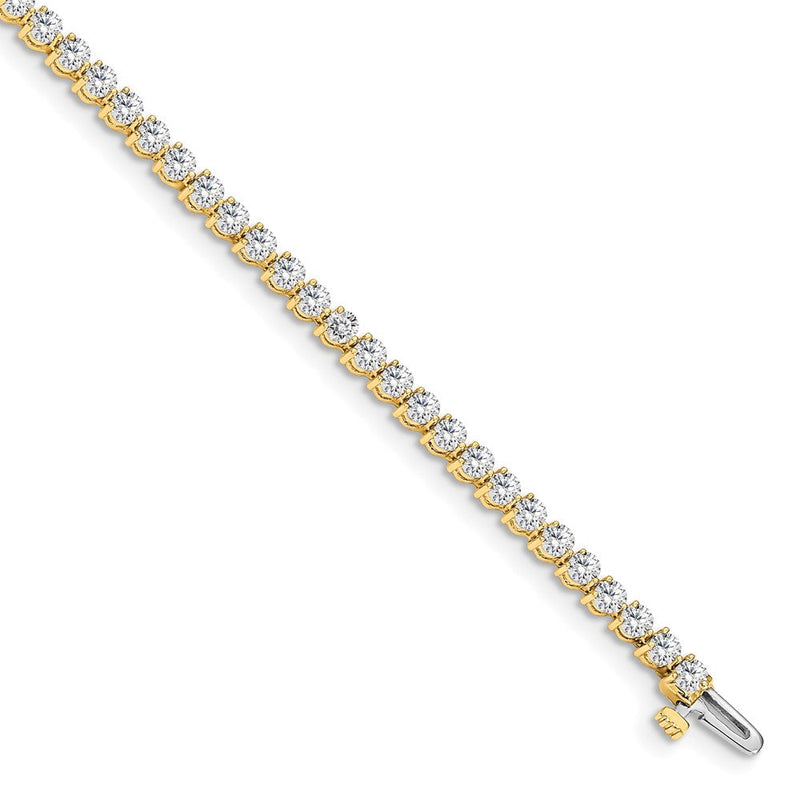 14K Gelbgold True Origin 2 3/8 Karat Im Labor Gezüchtet Diamant Vs D E F Tennis Armband