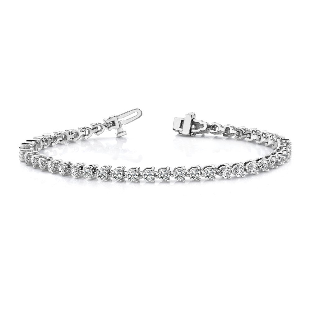 14K Weißgold 2 3/8 Ct. Im Labor Gezüchtet Diamant Vs/si+ G+ Tennis Armband