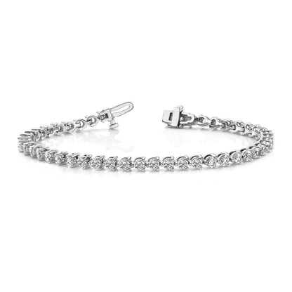 14K Weißgold 2 3/8 Ct. Im Labor Gezüchtet Diamant Vs/si+ G+ Tennis Armband