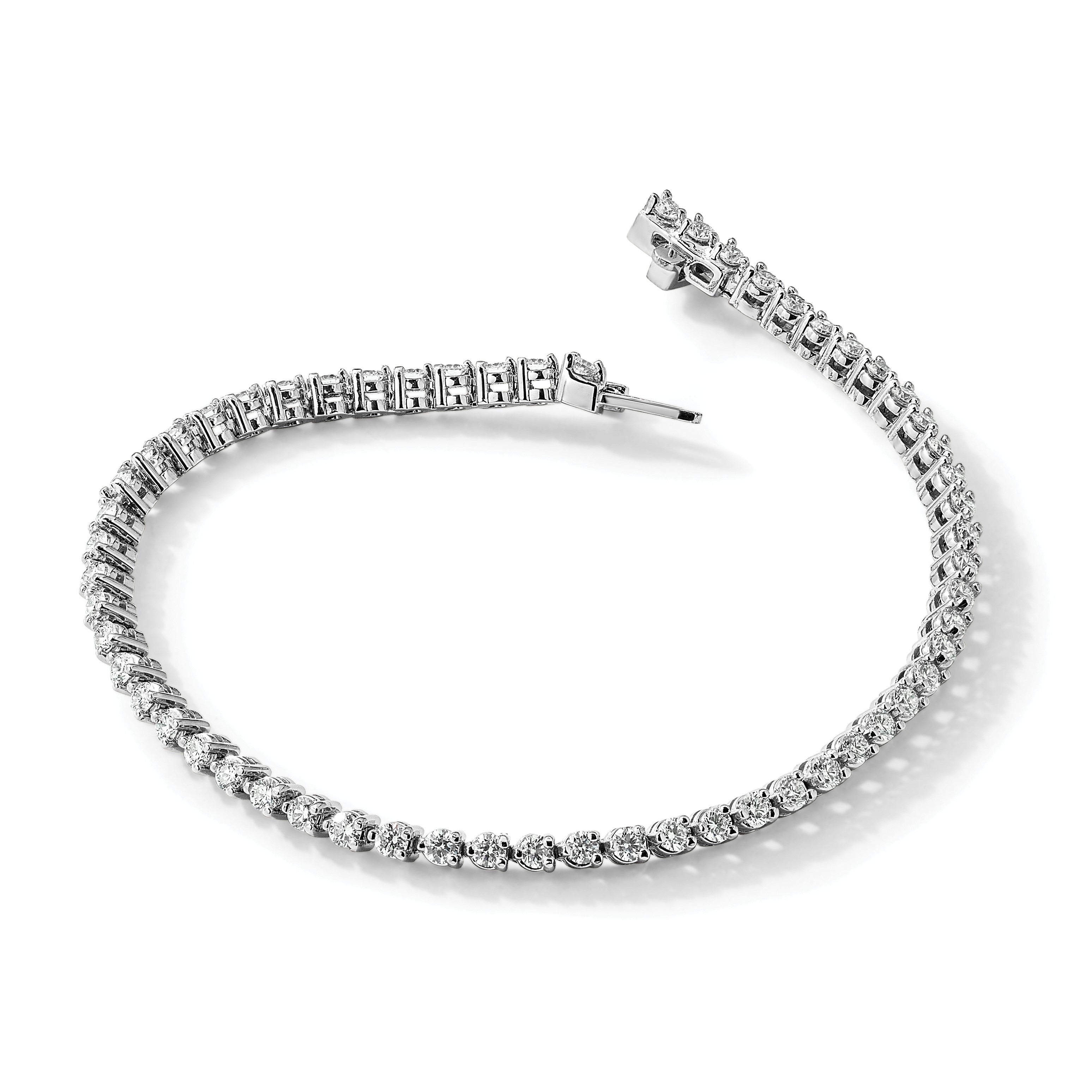 14K Weißgold 2 3/8 Ct. Im Labor Gezüchtet Diamant Vs/si+ G+ Tennis Armband