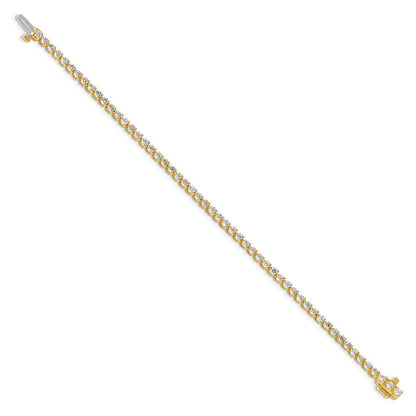14K Gelbgold True Origin 2 3/4 Karat Im Labor Gezüchtet Diamant Vs D E F Tennis Armband