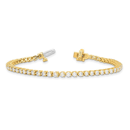 14K Gelbgold True Origin 2 3/4 Karat Im Labor Gezüchtet Diamant Vs D E F Tennis Armband