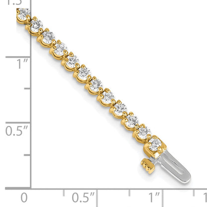 14K Gelbgold True Origin 2 3/4 Karat Im Labor Gezüchtet Diamant Vs D E F Tennis Armband