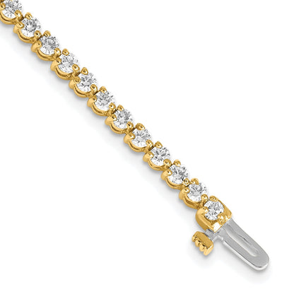 14K Gelbgold True Origin 2 3/4 Karat Im Labor Gezüchtet Diamant Vs D E F Tennis Armband