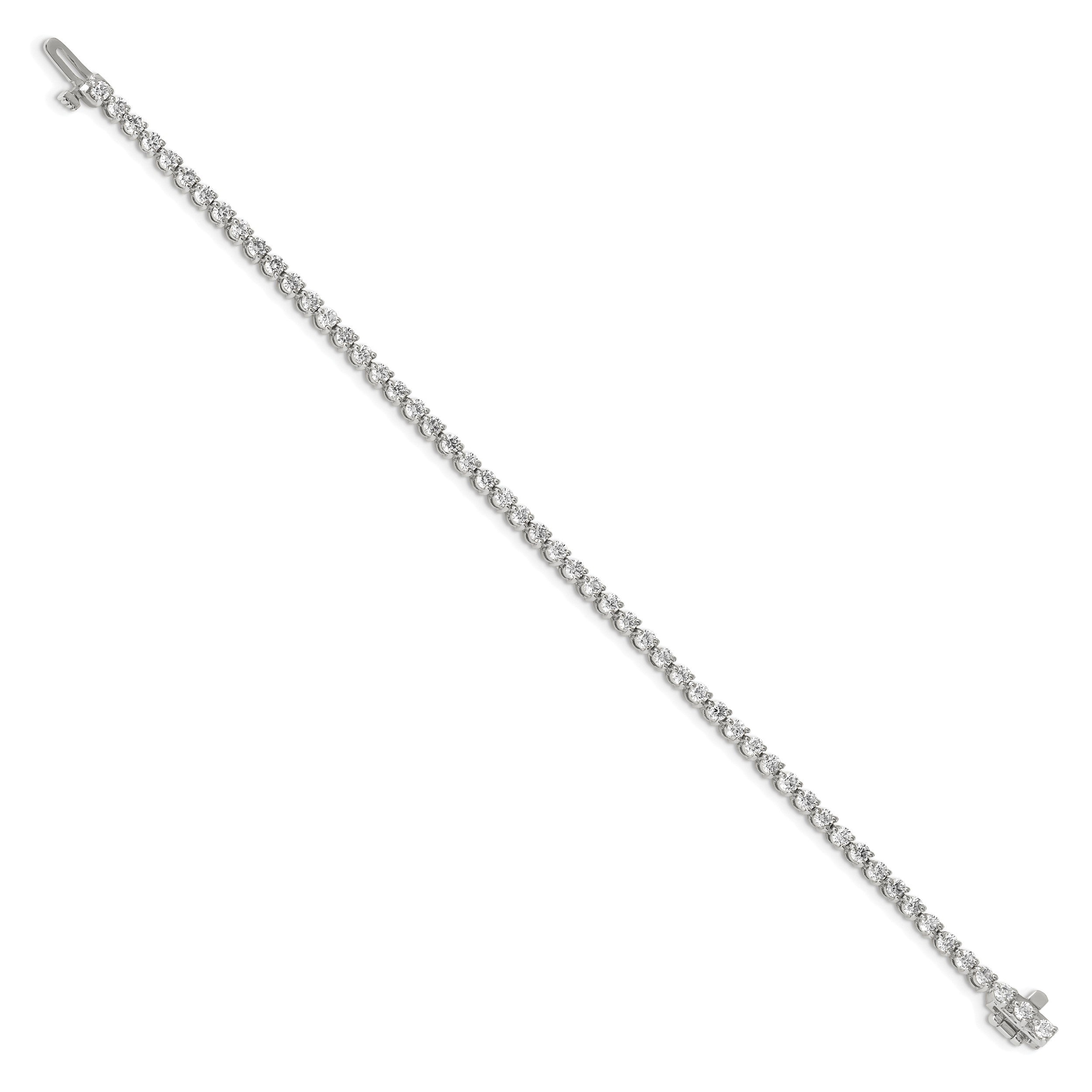 14K Weißgold True Origin 2 3/4 Karat Im Labor Gezüchtet Diamant Vs D E F Tennis Armband