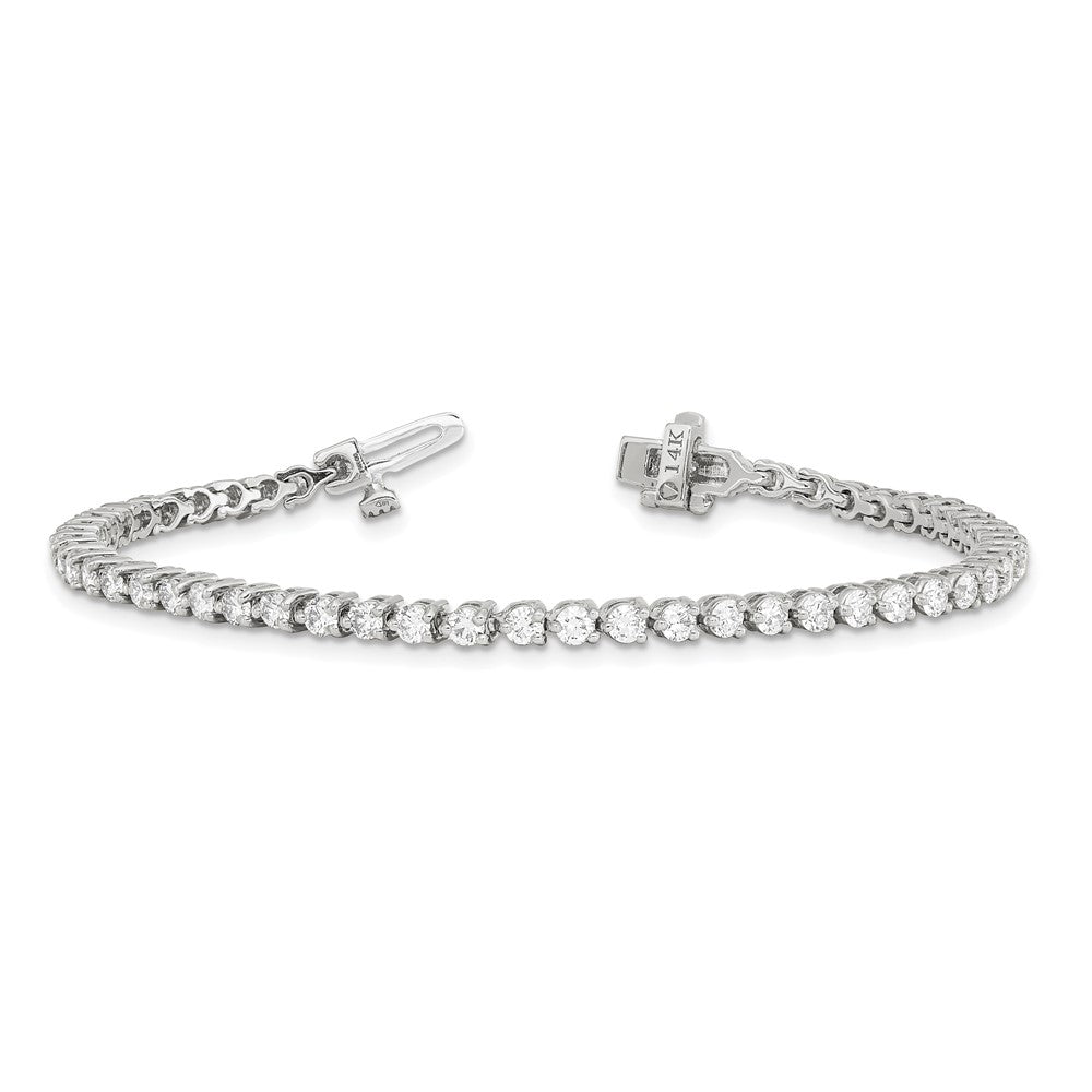 14K Weißgold True Origin 2 3/4 Karat Im Labor Gezüchtet Diamant Vs D E F Tennis Armband
