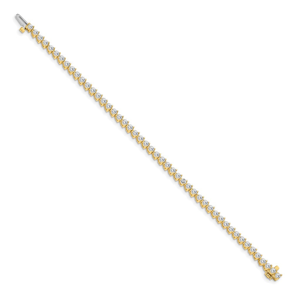 14K Gelbgold True Origin 4 1/3 Karat Im Labor Gezüchtet Diamant Vs D E F Tennis Armband
